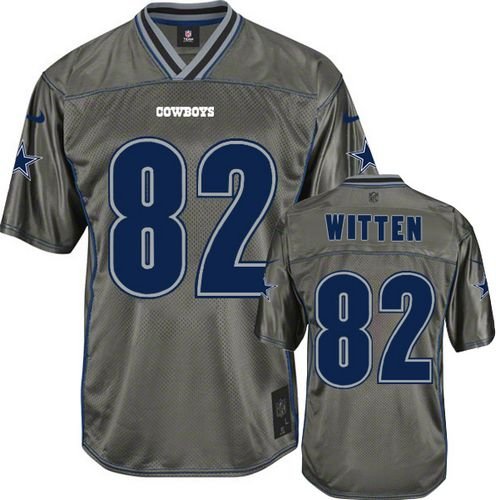 Nike Cowboys #82 Jason Witten Grey Stitched NFL Elite Vapor Jersey - DLC63