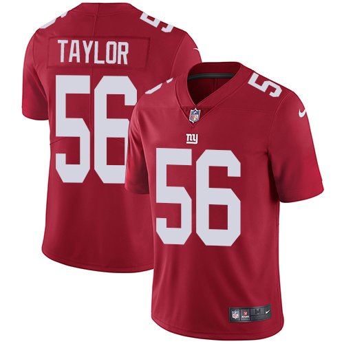 Nike Giants #56 Lawrence Taylor Red Alternate Stitched NFL Vapor Untouchable Limited Jersey - NYG283