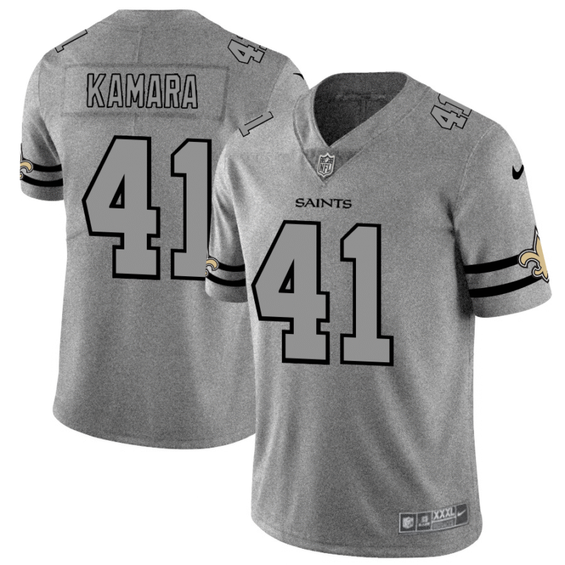 New Orleans Saints #41 Alvin Kamara Nike Gray Gridiron II Vapor Untouchable Limited NFL Jersey - NOS113