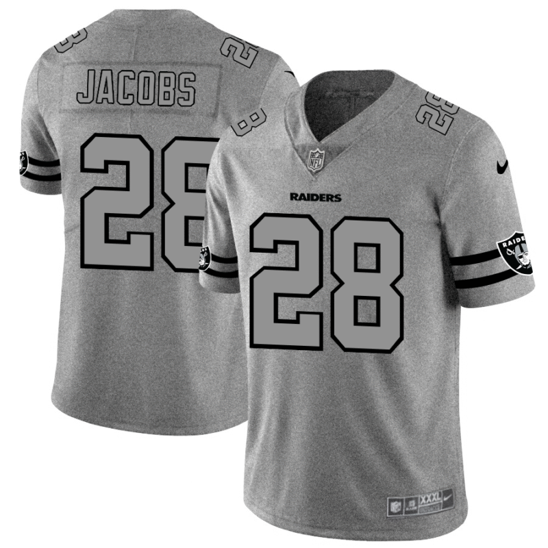 Las Vegas Raiders #28 Josh Jacobs Nike Gray Gridiron II Vapor Untouchable Limited NFL Jersey - LVR222