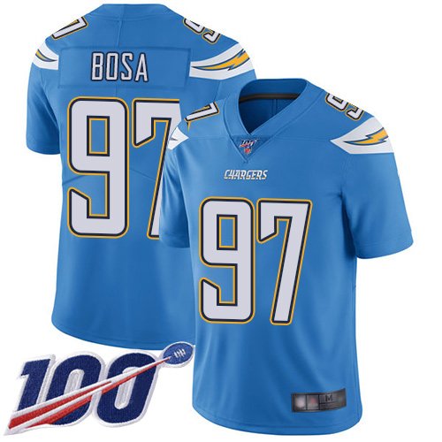 Nike Chargers #97 Joey Bosa Electric Blue Alternate Stitched NFL 100th Season Vapor Limited Jersey - LCJ80