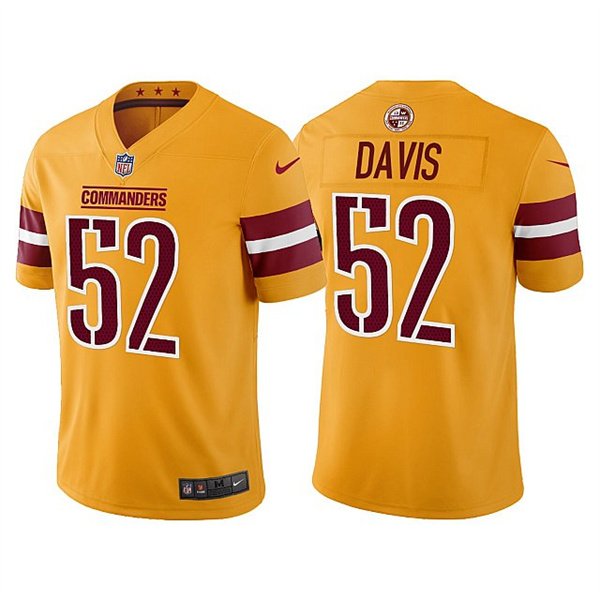 Gold Washington Commanders #52 Jamin Davis Vapor Untouchable Stitched Football Jersey - WAC91