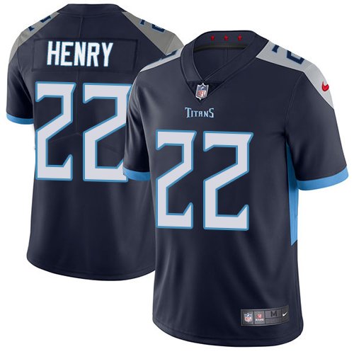 Nike Titans #22 Derrick Henry Navy Blue Team Color Stitched NFL Vapor Untouchable Limited Jersey - TNT109