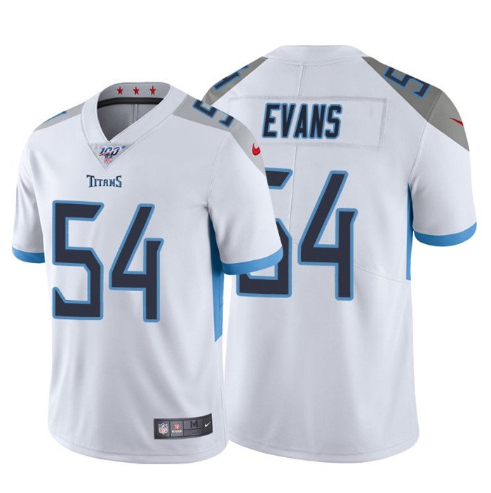 White Tennessee Titans #54 Rashaan Evans 100th Vapor Untouchable Stitched Jersey - TNT31