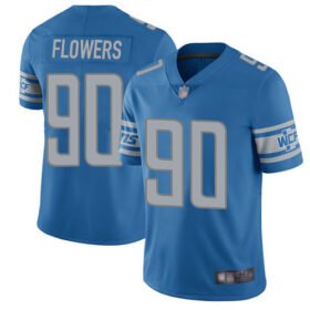 Nike Lions #90 Trey Flowers Blue Team Color Stitched NFL Vapor Untouchable Limited Jersey - DTL186