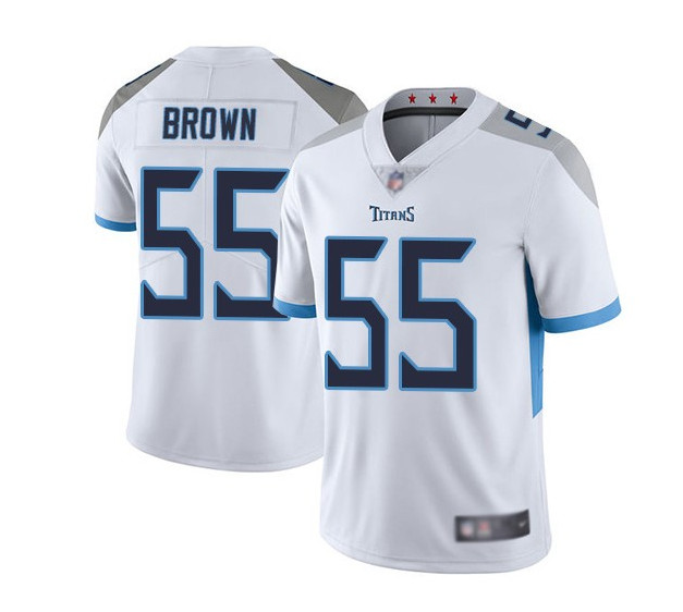 White Tennessee Titans #55 Jayon Brown Vapor Untouchable Limited Stitched Jersey - TNT260