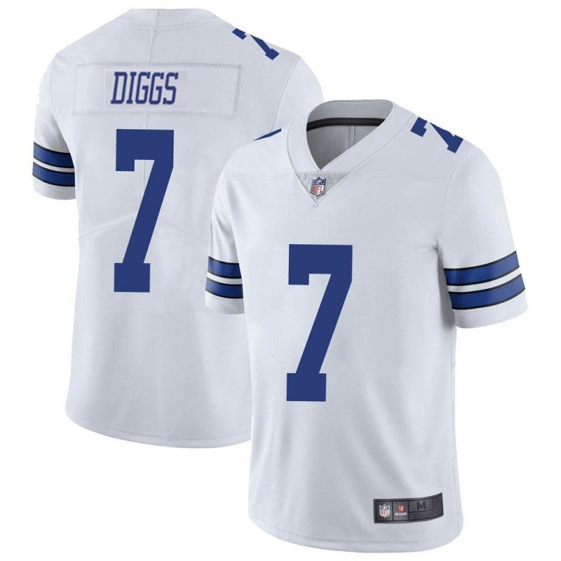 White Dallas Cowboys #7 Trevon Diggs 2021 Vapor Limited Stitched Jersey - DLC103