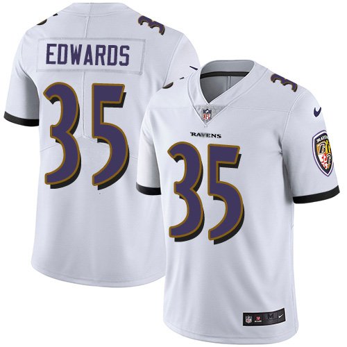 Nike Ravens #35 Gus Edwards White Stitched NFL Vapor Untouchable Limited Jersey - BRJ271