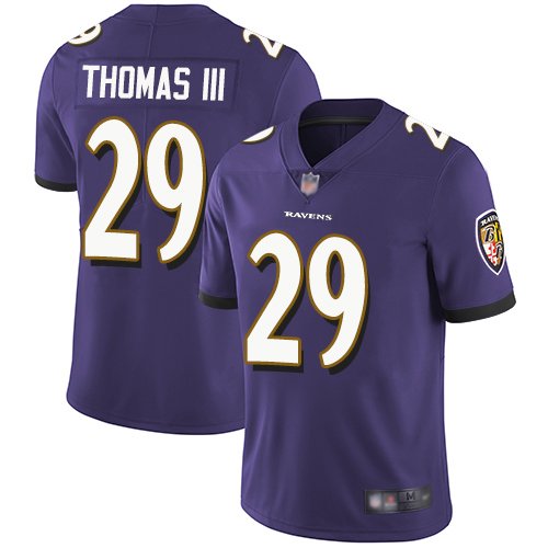 Nike Ravens #29 Earl Thomas III Purple Team Color Stitched NFL Vapor Untouchable Limited Jersey - BRJ291