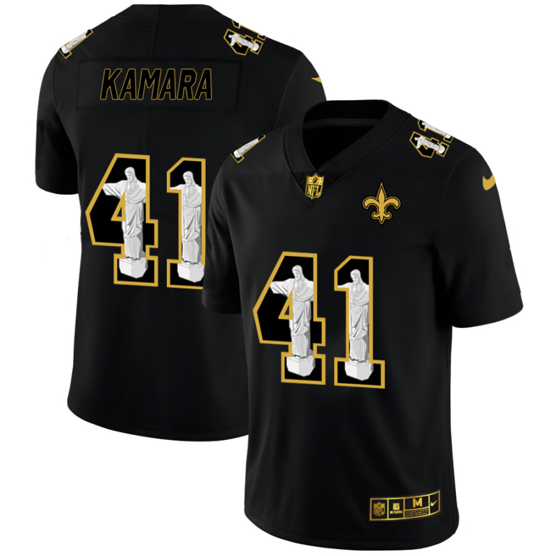 New Orleans Saints #41 Alvin Kamara Nike Carbon Black Vapor Cristo Redentor Limited NFL Jersey - NOS81