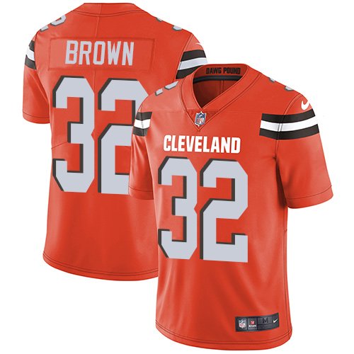 Nike Browns #32 Jim Brown Orange Alternate Stitched NFL Vapor Untouchable Limited Jersey - CLB87