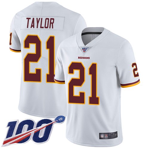 Nike Redskins #21 Sean Taylor White Stitched NFL 100th Season Vapor Limited Jersey - WAC174