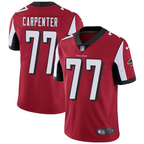 Nike Falcons #77 James Carpenter Red Team Color Stitched NFL Vapor Untouchable Limited Jersey - AFJ257