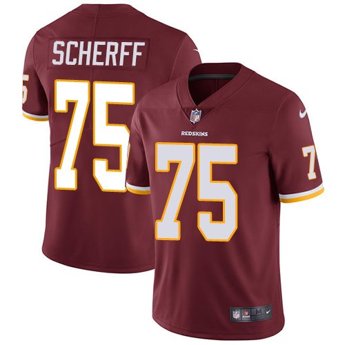 Nike Redskins #75 Brandon Scherff Burgundy Red Team Color Stitched NFL Vapor Untouchable Limited Jersey - WAC68