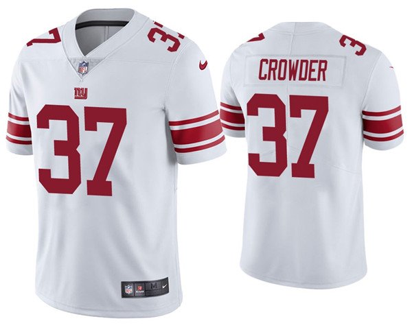 New York Giants #37 Tae Crowder White Vapor Untouchable Limited Stitched Jersey - NYG127