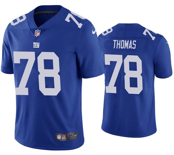 New York Giants #78 Andrew Thomas 2020 Blue Vapor Untouchable Limited Stitched Jersey - NYG270