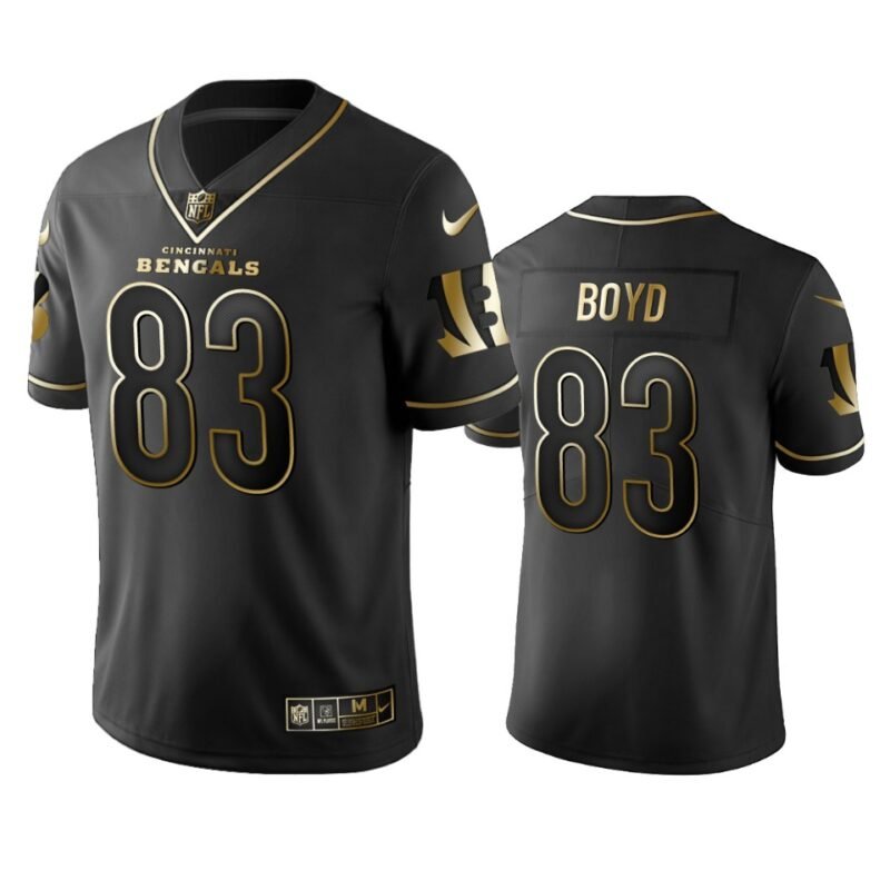 Bengals #83 Tyler Boyd Stitched NFL Vapor Untouchable Limited Black Golden Jersey - CCB189