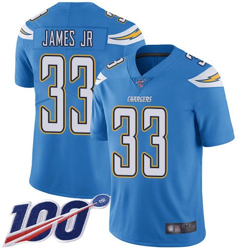 Nike Chargers #33 Derwin James Jr Electric Blue Alternate Stitched NFL 100th Season Vapor Limited Jersey - LCJ09