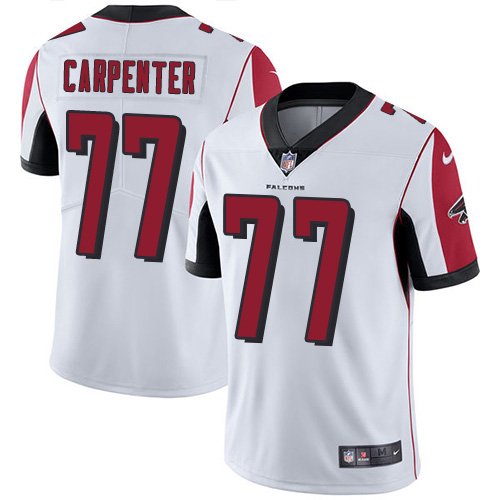 Nike Falcons #77 James Carpenter White Stitched NFL Vapor Untouchable Limited Jersey - AFJ159