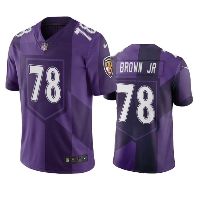 Baltimore Ravens #78 Orlando Brown Jr Purple Vapor Limited City Edition NFL Jersey - BRJ41
