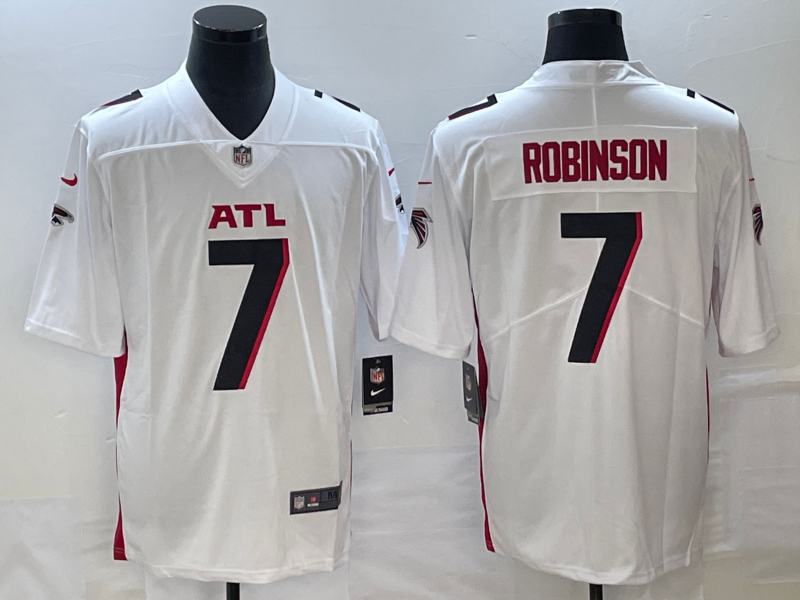 White Atlanta Falcons #7 Bijan Robinson 2023 Draft Vapor Untouchable Limited Stitched Football Jersey - AFJ81