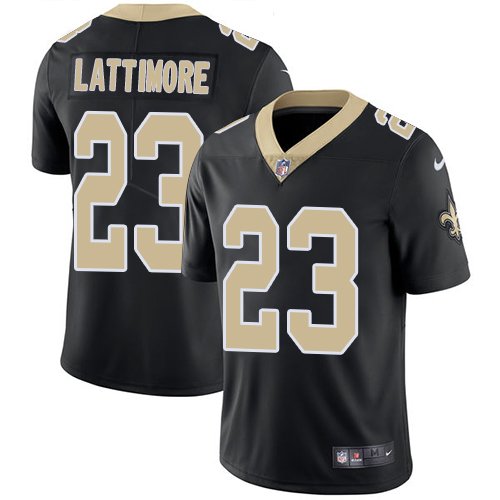 Nike Saints #23 Marshon Lattimore Black Team Color Stitched NFL Vapor Untouchable Limited Jersey - NOS162
