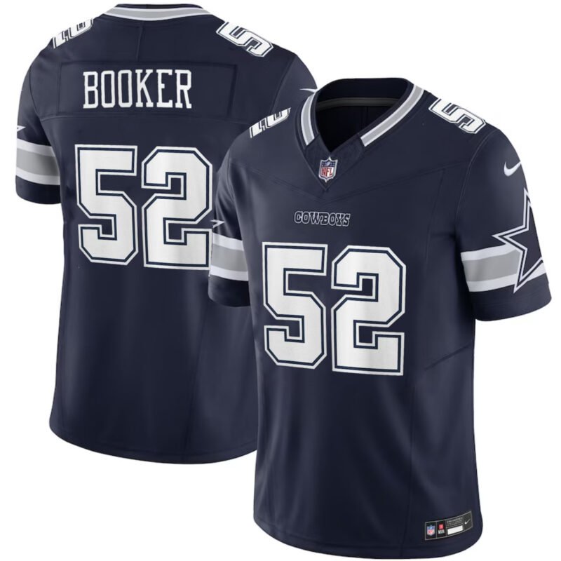 Navy Dallas Cowboys #52 Tyler Booker 2025 F.U.S.E Draft Vapor Untouchable Limited Stitched Football Jersey - DLC371