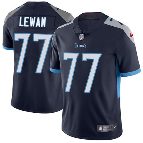 Nike Titans #77 Taylor Lewan Navy Blue Team Color Stitched NFL Vapor Untouchable Limited Jersey - TNT111