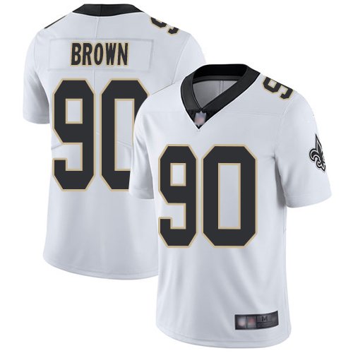 Nike Saints #90 Malcom Brown White Stitched NFL Vapor Untouchable Limited Jersey - NOS173