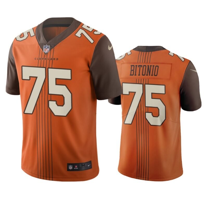 Cleveland Browns #75 Joel Bitonio Brown Vapor Limited City Edition NFL Jersey - CLB209
