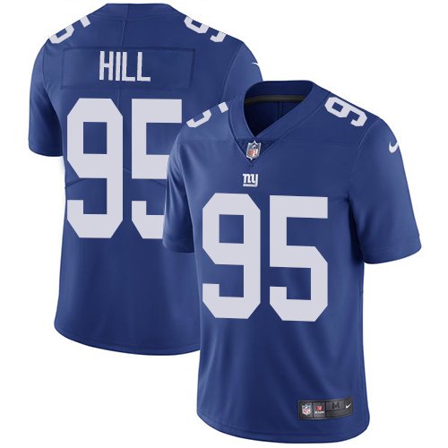 Nike Giants #95 B.J. Hill Royal Blue Team Color Stitched NFL Vapor Untouchable Limited Jersey - NYG23