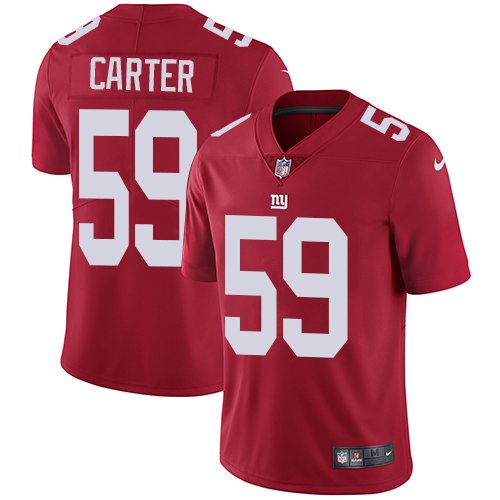 Nike Giants #59 Lorenzo Carter Red Alternate Stitched NFL Vapor Untouchable Limited Jersey - NYG266