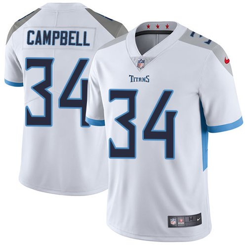 Nike Titans #34 Earl Campbell White Stitched NFL Vapor Untouchable Limited Jersey - TNT187
