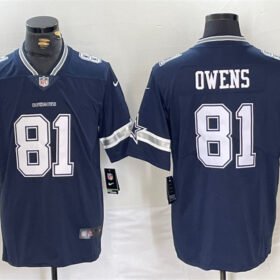 Navy Dallas Cowboys #81 Terrell Owens Vapor Untouchable Limited Stitched Football Jersey - DLC268