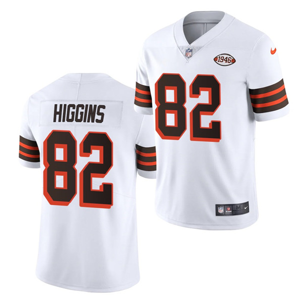 White Cleveland Browns #82 Rashard Higgins  1946 Collection Vapor Stitched Football Jersey - CLB125