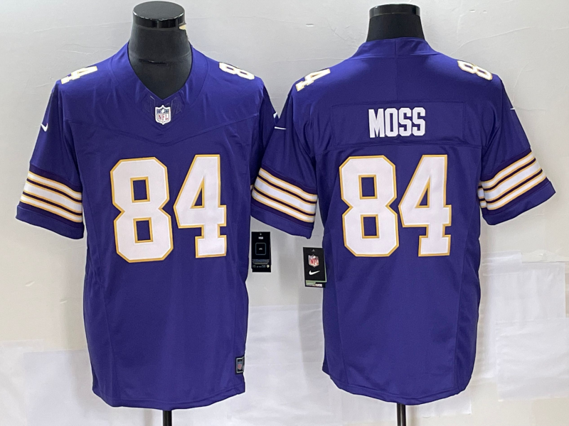 Purple Minnesota Vikings #84 Randy Moss 2023 F.U.S.E. Vapor Untouchable Limited Stitched Jersey - MVJ33