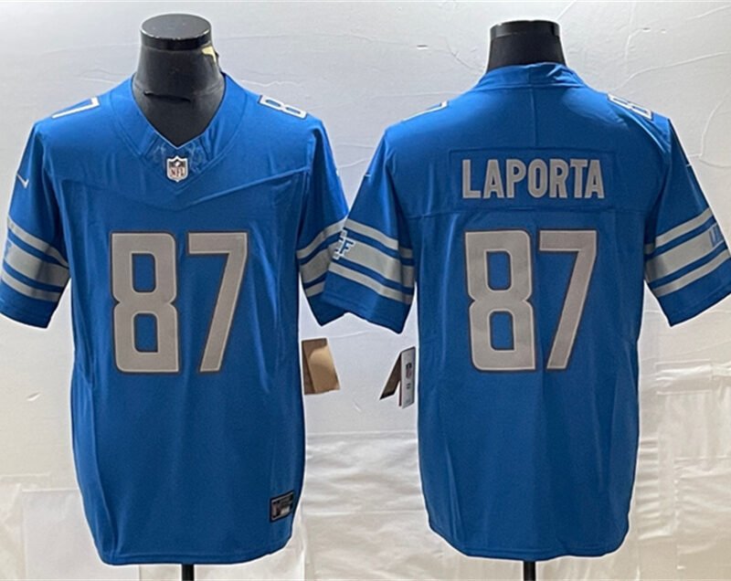 Blue Detroit Lions #87 Sam LaPorta 2023 F.U.S.E. Vapor Untouchable Limited Stitched Jersey - DTL309