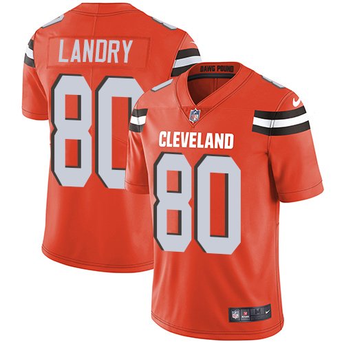 Nike Browns #80 Jarvis Landry Orange Alternate Stitched NFL Vapor Untouchable Limited Jersey - CLB206