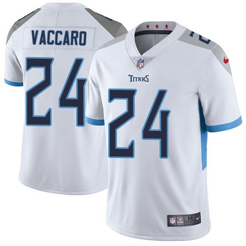 Nike Titans #24 Kenny Vaccaro White Stitched NFL Vapor Untouchable Limited Jersey - TNT55