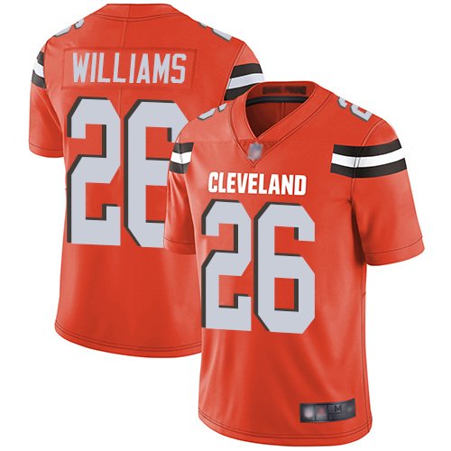 Nike Browns #26 Greedy Williams Orange Alternate Stitched NFL Vapor Untouchable Limited Jersey - CLB33