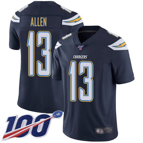 Nike Chargers #13 Keenan Allen Navy Blue Team Color Stitched NFL 100th Season Vapor Limited Jersey - LCJ68