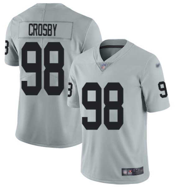 Grey Las Vegas Raiders #98 Maxx Crosby Vapor Untouchable Limited Stitched Jersey - LVR125