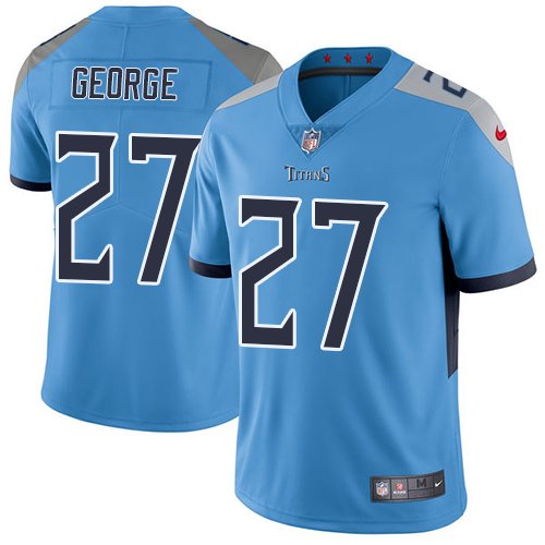 Nike Titans #27 Eddie George Light Blue Alternate Stitched NFL Vapor Untouchable Limited Jersey - TNT204