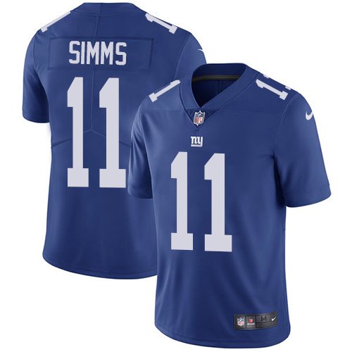 Nike Giants #11 Phil Simms Royal Blue Team Color Stitched NFL Vapor Untouchable Limited Jersey - NYG73