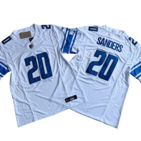 White Detroit Lions #20 Barry Sanders 2023 F.U.S.E. Vapor Untouchable Limited Stitched Jersey - DTL09
