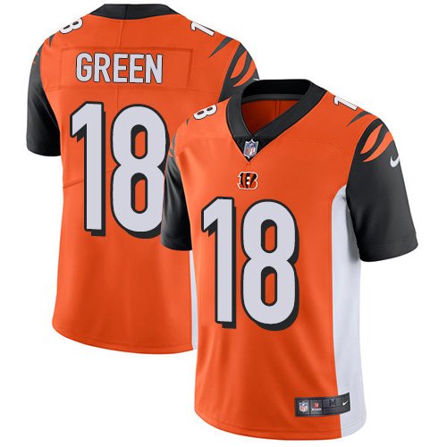 Nike Bengals #18 A.J. Green Orange Alternate Stitched NFL Vapor Untouchable Limited Jersey - CCB196