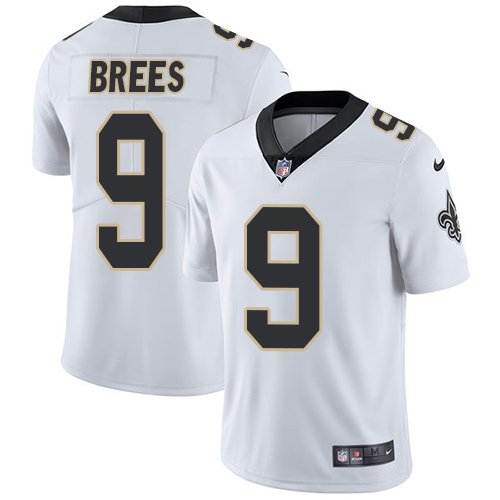 Nike Saints #9 Drew Brees White Stitched NFL Vapor Untouchable Limited Jersey - NOS105