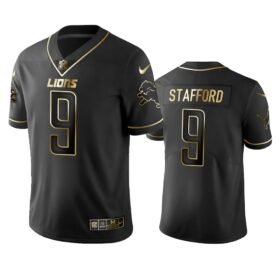 Lions #9 Matthew Stafford Stitched NFL Vapor Untouchable Limited Black Golden Jersey - DTL177