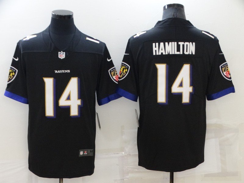 Black Baltimore Ravens #14 Kyle Hamilton Vapor Untouchable Limited Stitched Jersey - BRJ145
