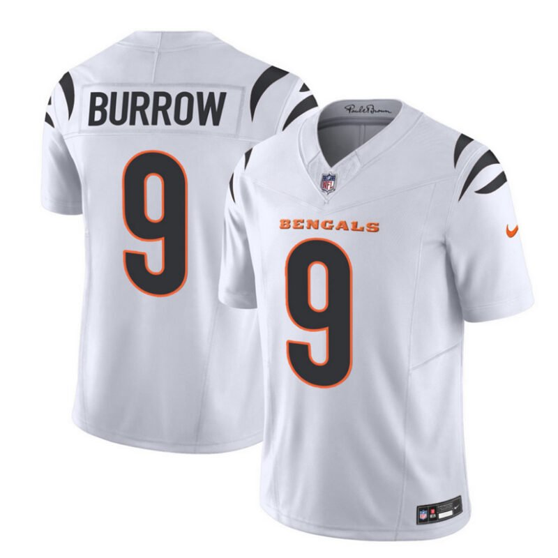 White Cincinnati Bengals #9 Joe Burrow 2023 F.U.S.E. Vapor Untouchable Limited Stitched Football Jersey - CCB138